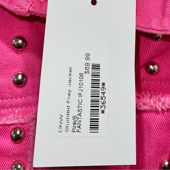Hot Pink Studded Jacket - Picture 4 of 4